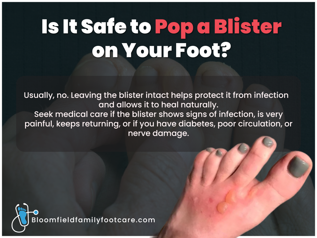 pop a blister.