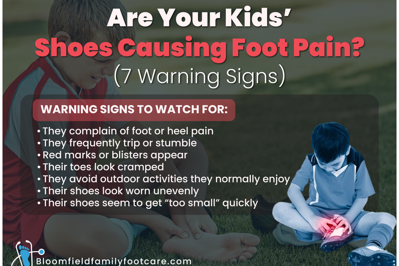 kid's shoes causing foot pain