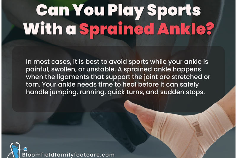 playing sports with a sprained ankle